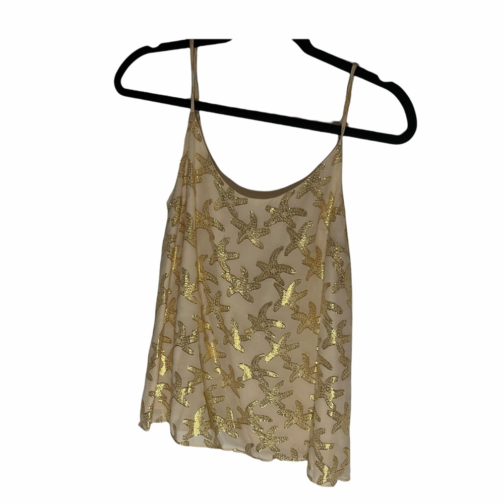 Lilly Pulitzer Gold Starfish blouse